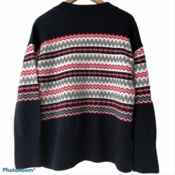Tommy Hilfiger Blue Fair Isle Crewneck Sweater X-Small - Picture 3 of 6